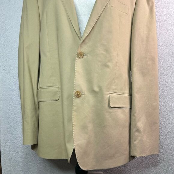 Lauren Ralph Lauren Slim Fit Double Button Tan Men's Blazer Sz 42R - Picture 5 of 9